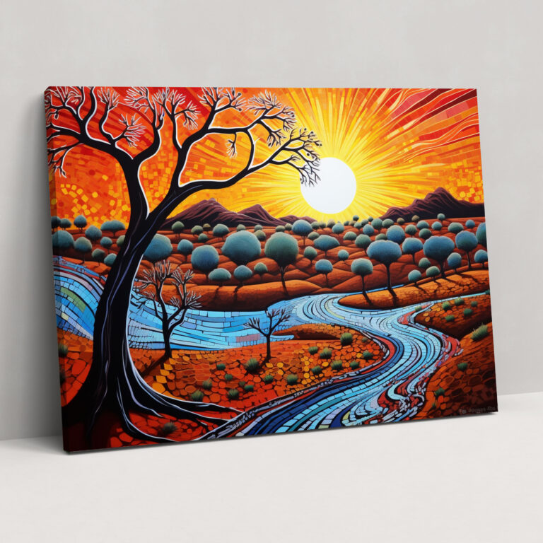 Aboriginal Wall Art - Contemporary Outback Landscape - Aborginal, Wall Art, Contemporary Art, Wall Decoration