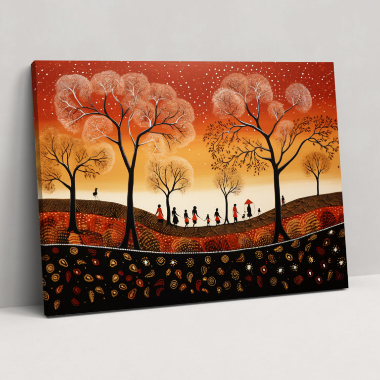 Aboriginal Wall Art: Cultural Stories - Aborginal, Wall Decoration, Canvas, Bark Painting