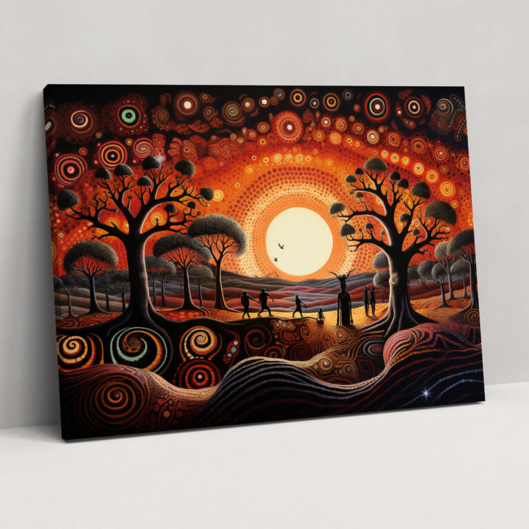 Aboriginal Wall Art Canvas Print - Aborginal, Wall Decoration, Wall Art, Canvas Wall Art