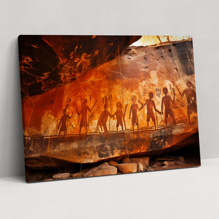 Aboriginal Rock Art Wall Decoration - Aborginal, Aboriginal, Canvas Print, Aboriginal Rock Art
