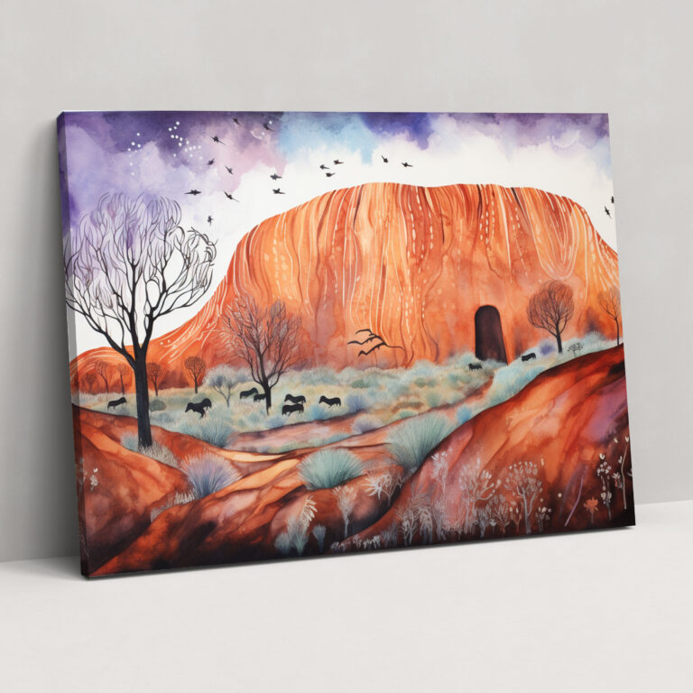 Aboriginal Dreamtime Canvas Print - Aborginal, Spiritual, Wall Art, Aboriginal Art