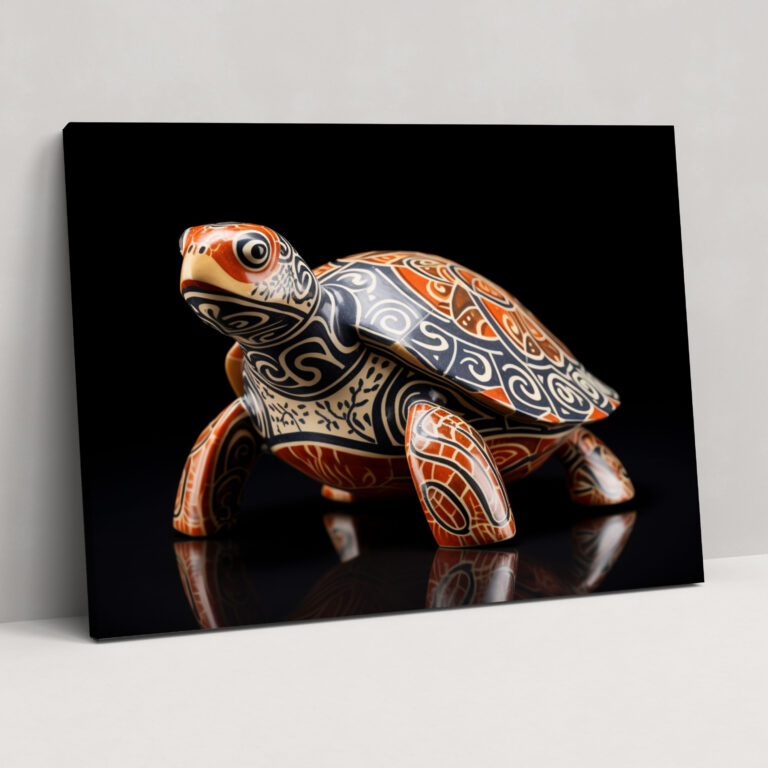 Aboriginal Turtle Wall Decoration - Aborginal, Canvas Print, Reverence For Nature, Canvas