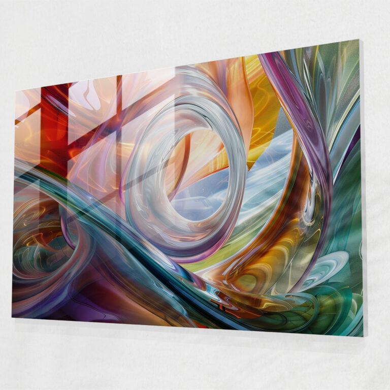 Swirling Abstract Glass Print - Abstract Art, Glass Print, Abstract Art, Modern Art