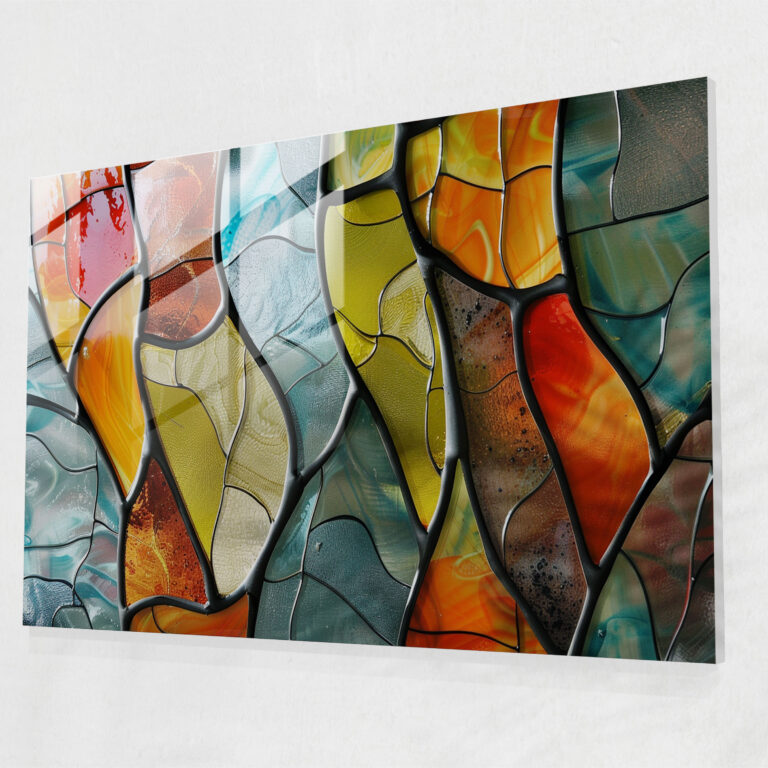 Minimalist Textures Glass Art - Abstract Art, Abstract Art, Glass Art, Home Decoration