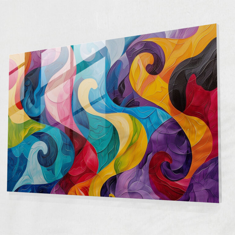 Glass Wall Art Abstract Art - Abstract Art, Vibrant Colors, Modern Art, Abstract Art