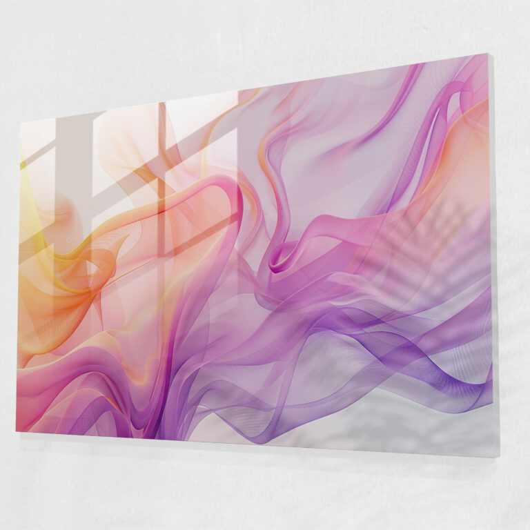 Glass Wall Art Abstract Art - Abstract Art, Fluid Lines, Glass Wall Art, Modern Art