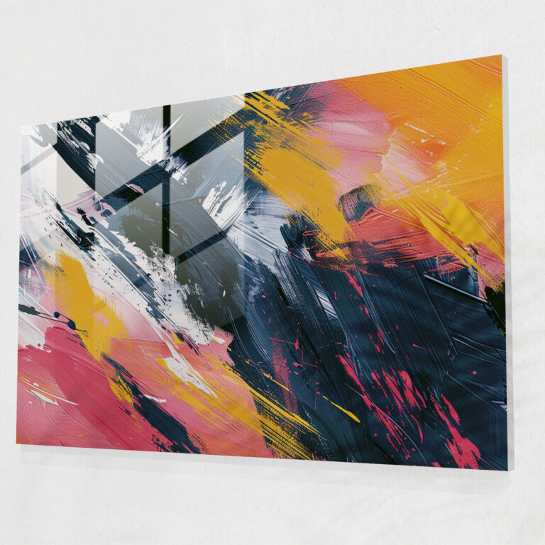 Dynamic Abstract Art Glass Print - Abstract Art, Home Decoration, Glass Print, Abstract Art