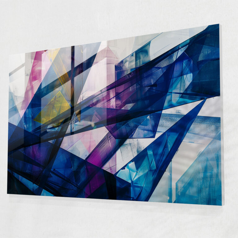 Sharp Abstract Art Glass Print - Abstract Art, Wall Decoration, Glass Print, Abstract Art