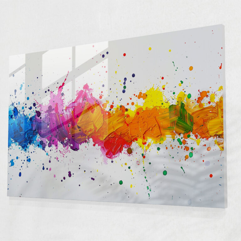 Colorful Abstract Art Glass Wall Art - Abstract Art, Abstract Art, Wall Decoration, Glass Wall Art