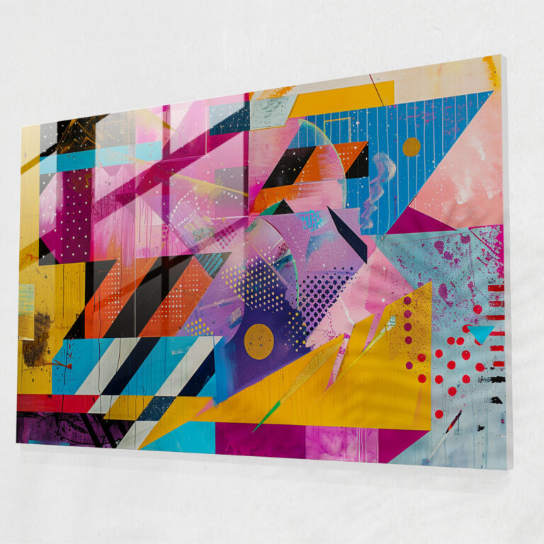 Abstract Art Glass Print - Abstract Art, Home Decoration, Modern Art, Glass Print