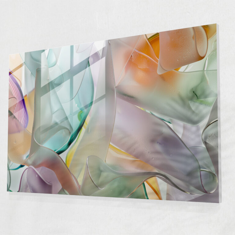 Pastel Playfulness Abstract Art Glass Art - Abstract Art, Pastel Colors, Glass Art, Home Decoration