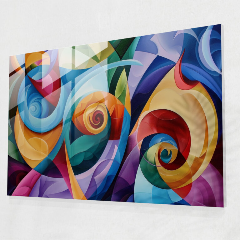 Abstract Art Glass Print - Abstract Art, Abstract Art, Glass Print, Home Decoration