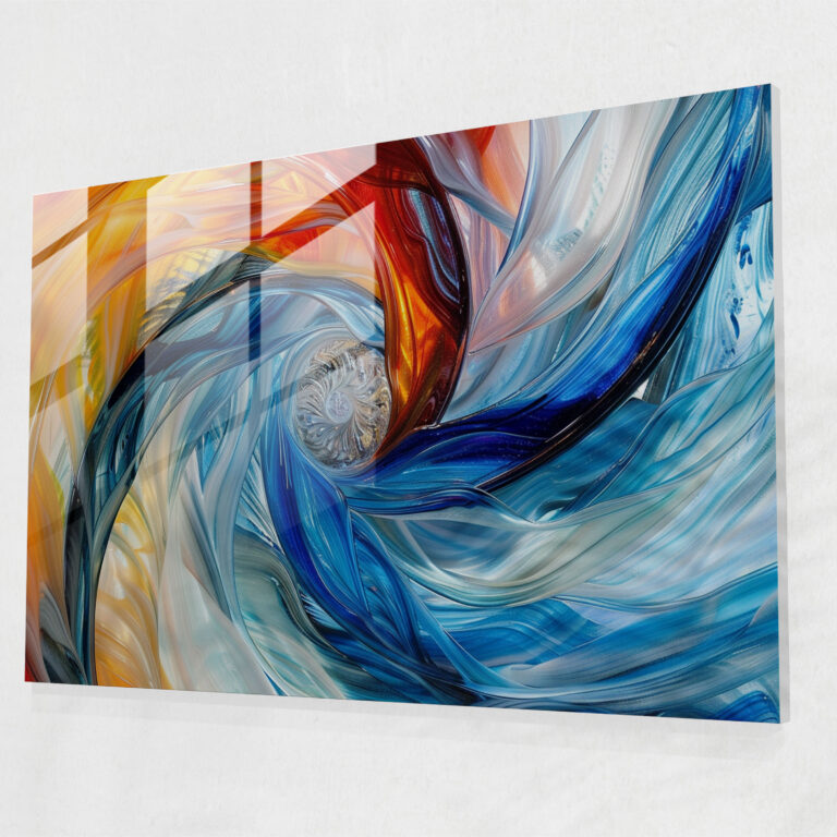 Abstract Art Swirling Patterns Glass Wall Art - Abstract Art, Wall Decoration, Abstract Art, Glass Wall Art