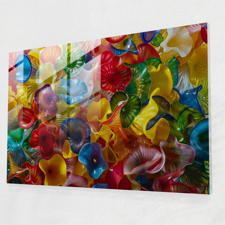 Abstract Art Colorful Chaos Glass Art - Abstract Art, Modern Art, Wall Decoration, Abstract Art