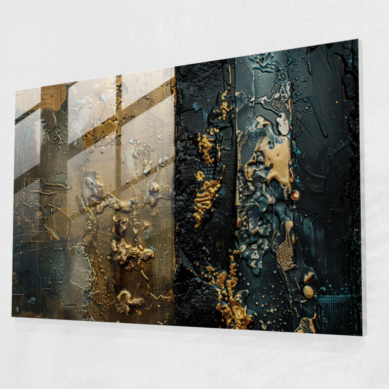 Textured Abstract Glass Art - Abstract Art, Abstract Art, Textured Layers, Wall Decoration