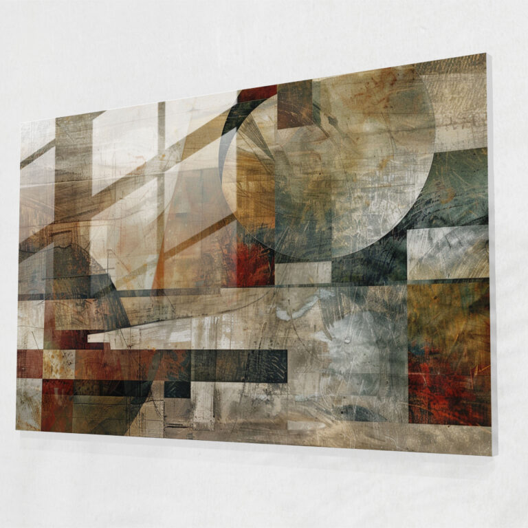 Earthy Abstract Glass Wall Art - Abstract Art, Home Decoration, Abstract Art, Earthy Tones
