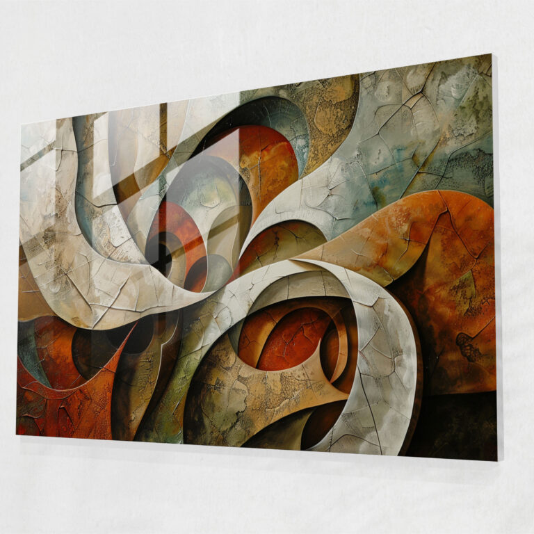 Earthy Organic Glass Print - Abstract Art, Home Decoration, Wall Decoration, Modern Art