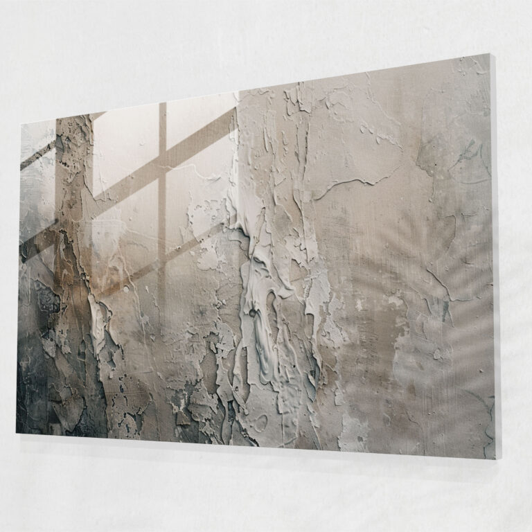 Textured Layers Glass Wall Art - Abstract Art, Neutral Colors, Abstract Art, Glass Wall Art