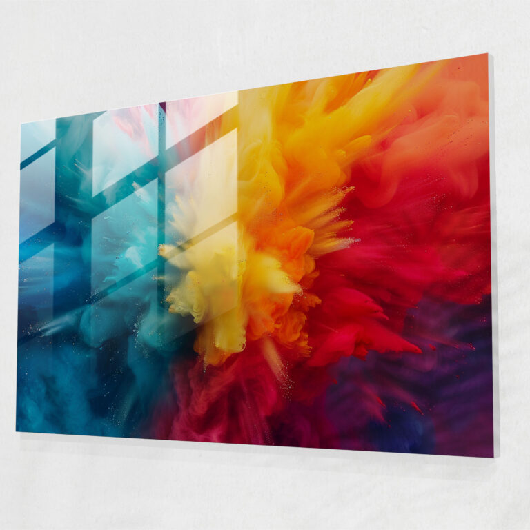 Abstract Art Glass Print - Abstract Art, Home Decoration, Modern Art, Wall Decoration