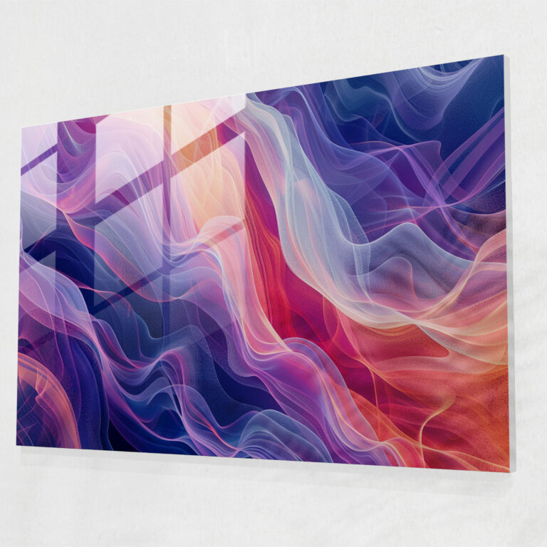 Elegant Abstract Glass Print - Abstract Art, Modern Art, Abstract Art, Home Decoration