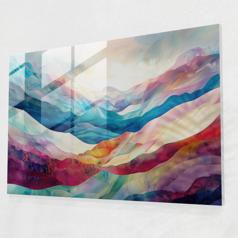 Dreamy Landscape Glass Wall Art - Abstract Art, Home Decoration, Glass Print, Modern Art