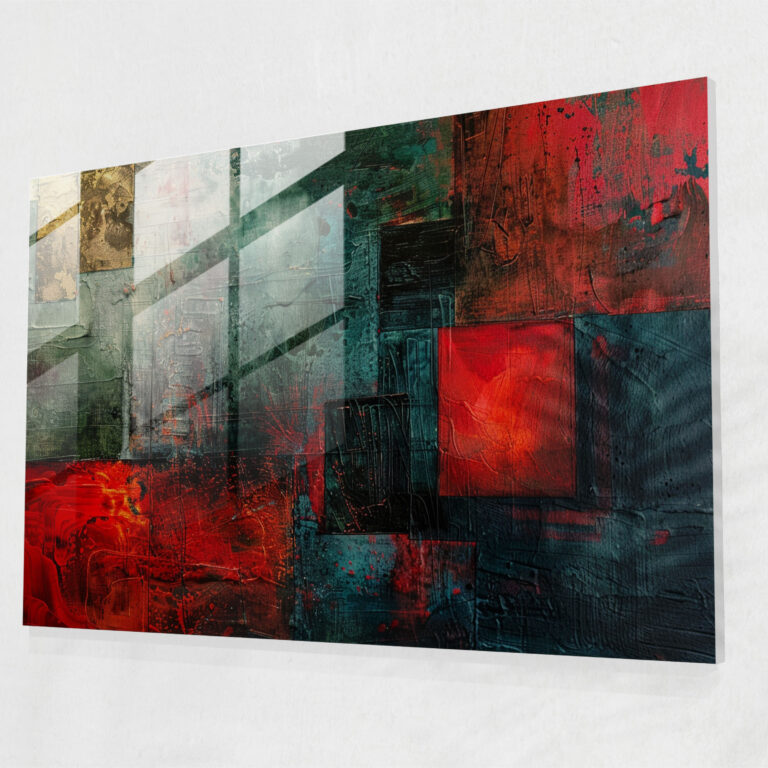 Textured Abstract Glass Print - Abstract Art, Abstract Art, Wall Decoration, Home Decoration