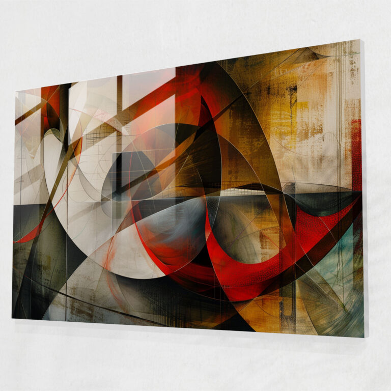 Dynamic Abstract Glass Wall Art - Abstract Art, Abstract Art, Glass Wall Art, Wall Decoration