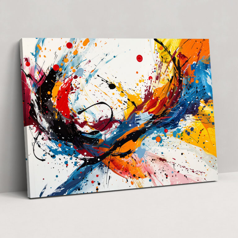 Colorful Abstract Art Canvas Print - Abstract Art, Vibrant Colors, Home Decoration, Organic Shapes