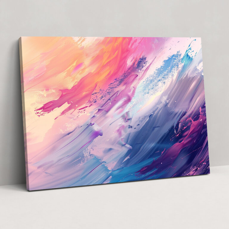 Pastel Abstract Art Wall Art - Abstract Art, Pastel Colors, Wall Art, Fluid Brush Strokes