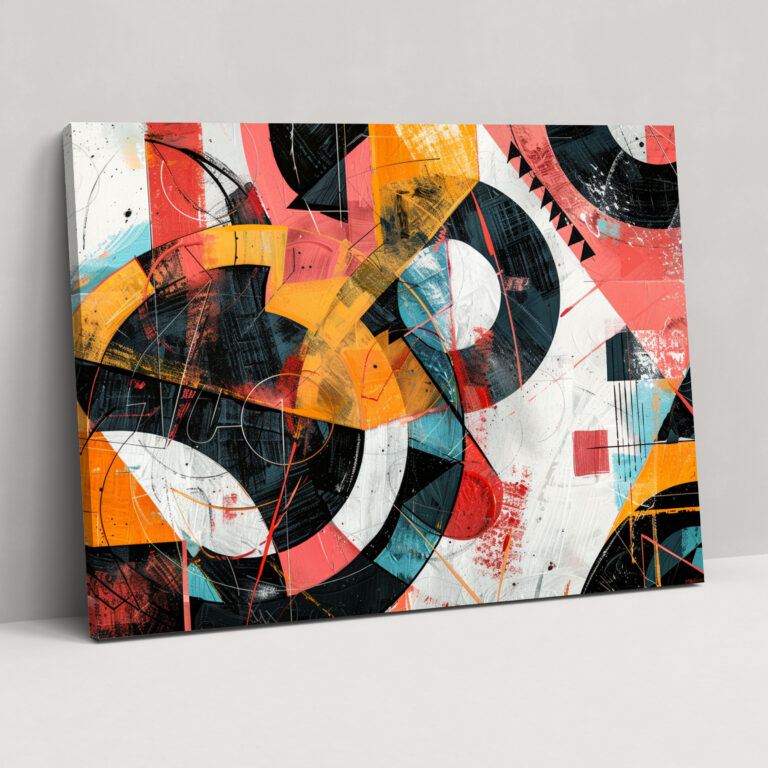 Geometric Abstract Art Canvas Print Wall Art - Abstract Art, Home Decoration, Wall Decoration, Wall Art