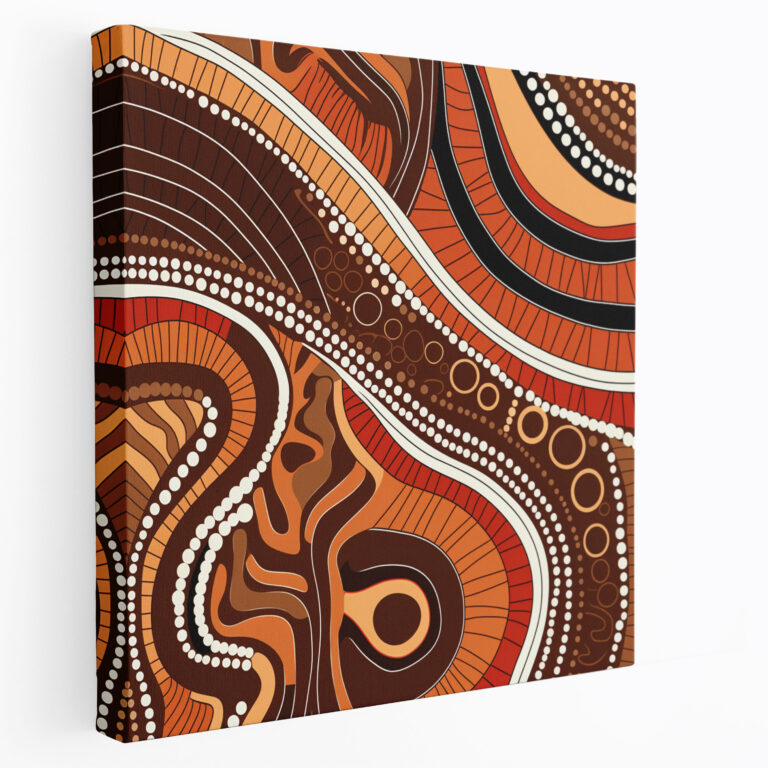 Aboriginal Geometric Canvas Print - Aboriginal, Geometric Patterns, Aboriginal, Canvas Wall Art