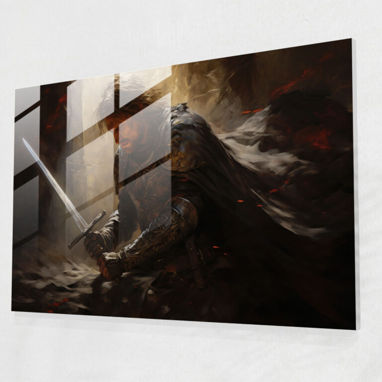 Ancient Weapons Glass Wall Art - Ancient Weapons, Ancient Weapons, Wall Decoration, Knight