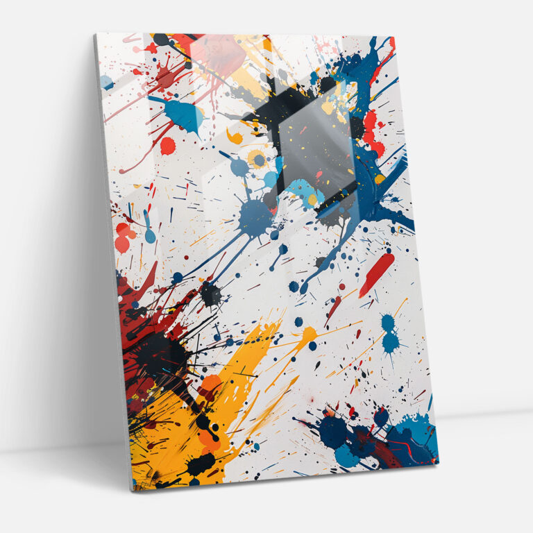 Action Painting Glass Art - Action Painting, Glass Art, Modern Art, Home Decoration