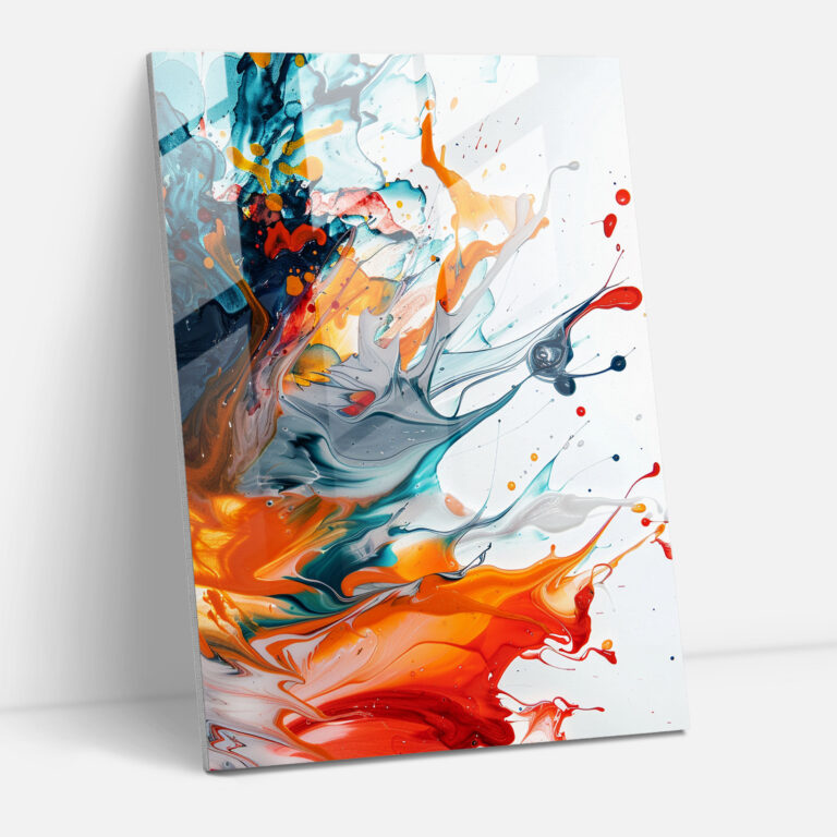 Action Painting Glass Art - Dynamic Movement And Powerful Strokes - Action Painting, Modern Art, Action Painting, Home Decoration