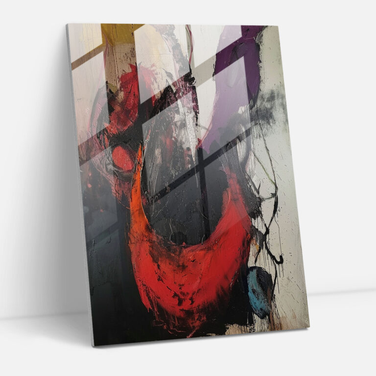 Action Painting Wall Decoration - Organic And Abstract Forms - Action Painting, Action Painting, Modern Art, Glass Wall Art