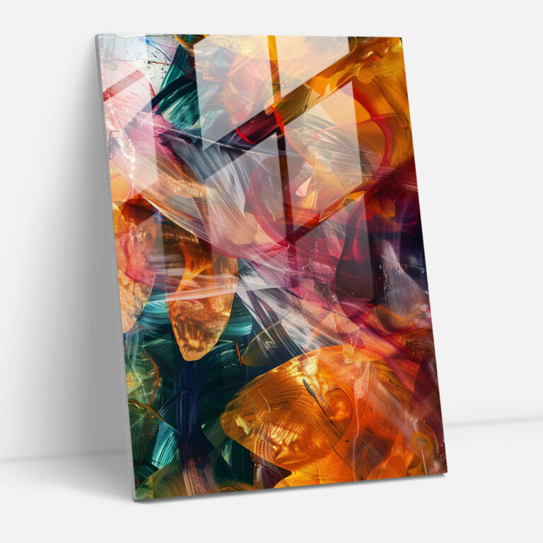 Action Painting Glass Print - Energetic Brushstrokes And Movement - Action Painting, Action Painting, Modern Art, Home Decoration