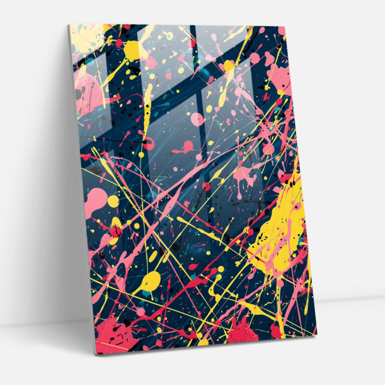 Chaos Theory Glass Print - Action Painting, Modern Art, Glass Print, Home Decoration