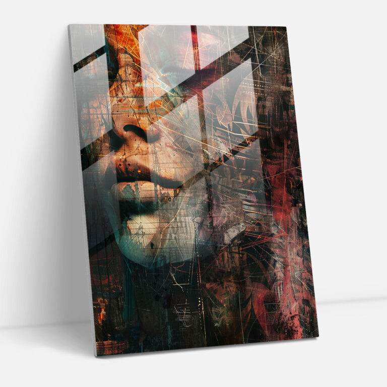 Textured Layers Glass Wall Art - Action Painting, Glass Wall Art, Modern Art, Layered Textures