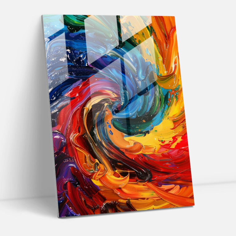 Action Painting Glass Print - Action Painting, Modern Art, Abstract Art, Glass Print