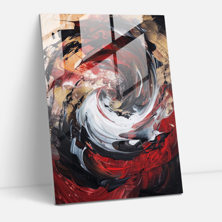 Organic Swirls Glass Print - Action Painting, Glass Print, Modern Art, Action Painting