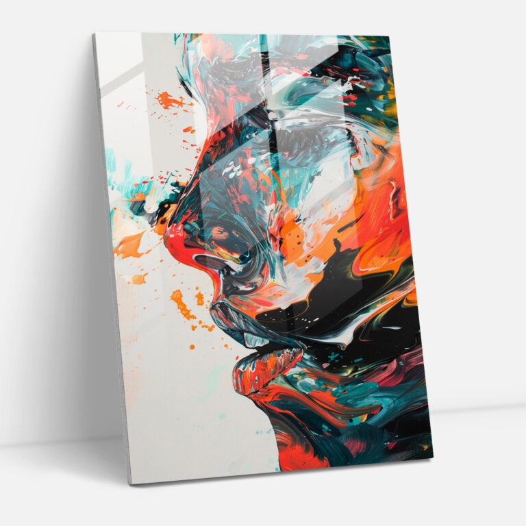 Fluid Movement Glass Print - Action Painting, Action Painting, Modern Art, Home Decoration