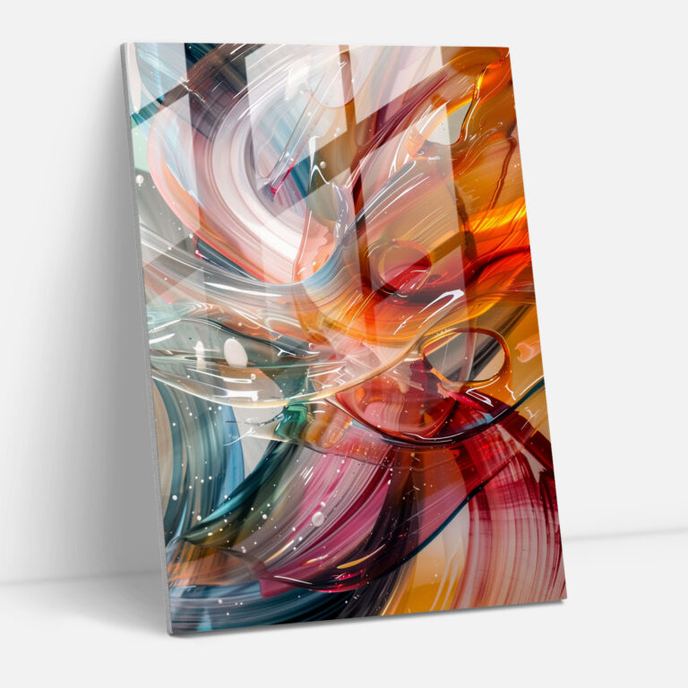 Action Painting Glass Art - Swirling Patterns Of Movement - Action Painting, Modern Art, Action Painting, Glass Art