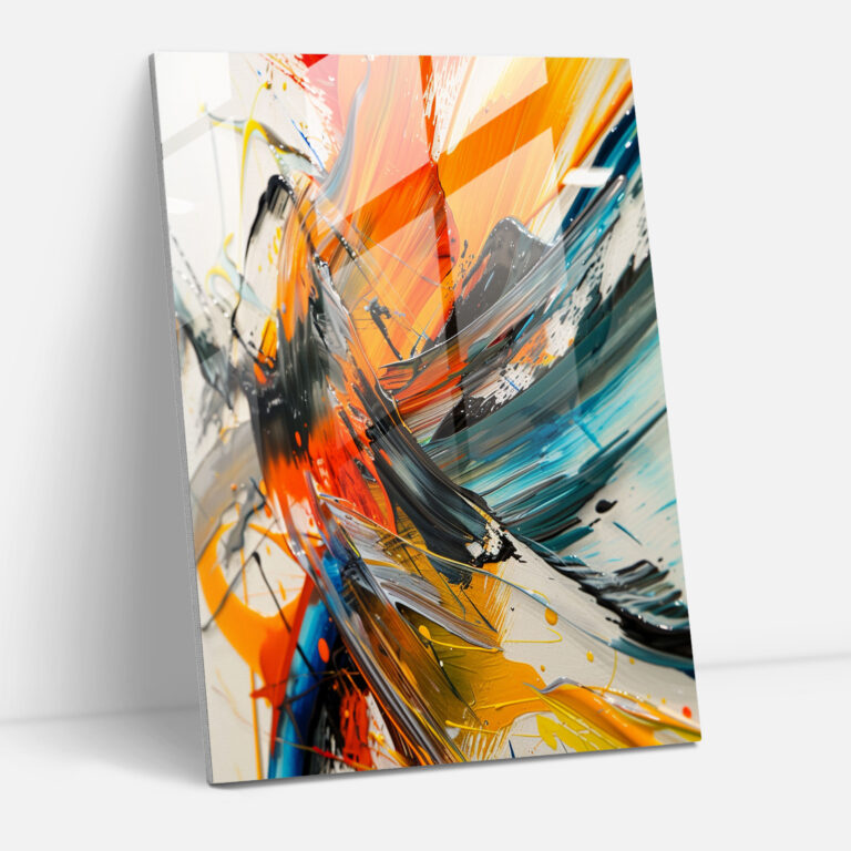 Action Painting Glass Art - Bold And Expressive Brushstrokes - Action Painting, Glass Art, Modern Art, Glass Print