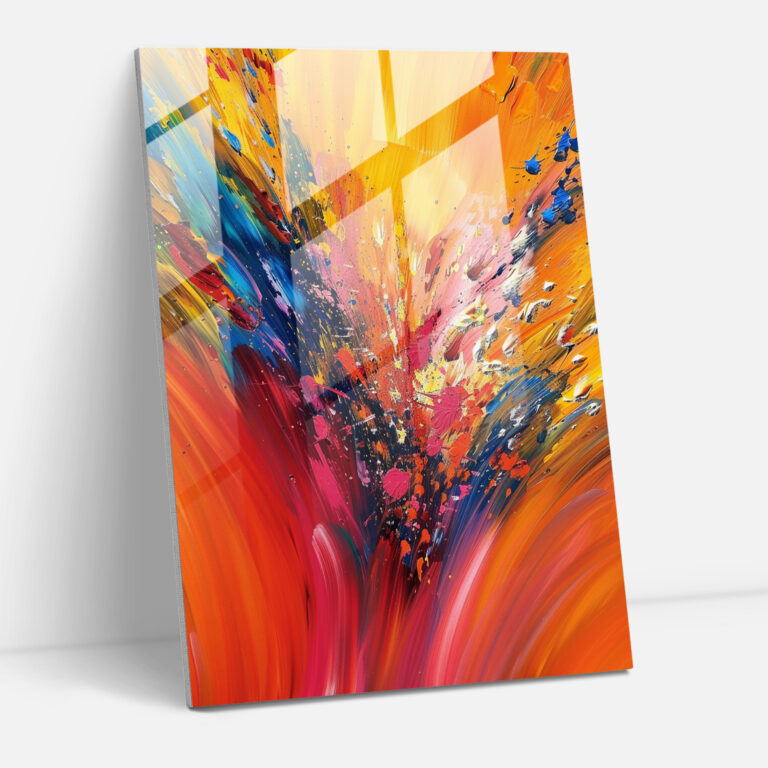 Action Painting Glass Print - Action Painting, Modern Art, Action Painting, Home Decoration