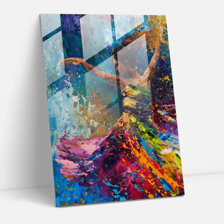 Spontaneous Movement Glass Wall Art - Action Painting, Action Painting, Glass Wall Art, Modern Art
