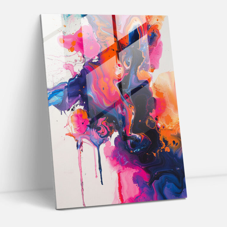 Free-Flowing Compositions Glass Wall Art - Action Painting, Action Painting, Wall Decoration, Modern Art