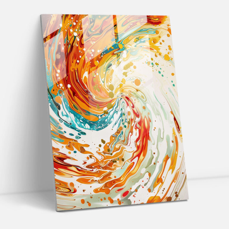 Action Painting Glass Art - Action Painting, Modern Art, Glass Art, Wall Decoration