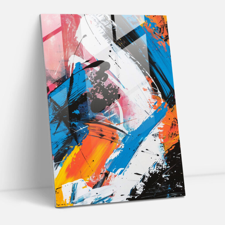 Action Painting Glass Art - Action Painting, Wall Decoration, Action Painting, Modern Art
