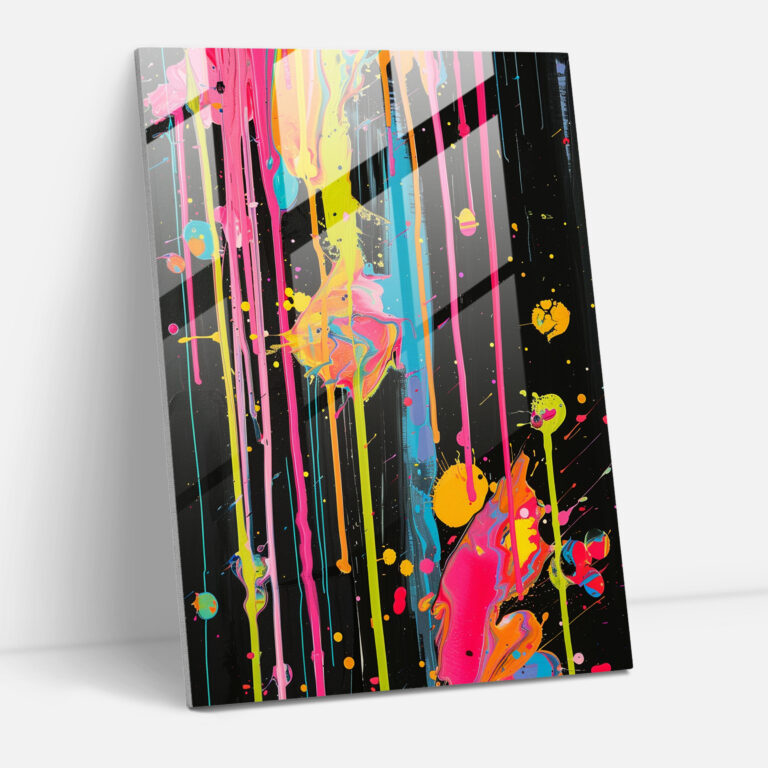 Playful Action Painting Glass Print - Action Painting, Glass Print, Action Painting, Modern Art