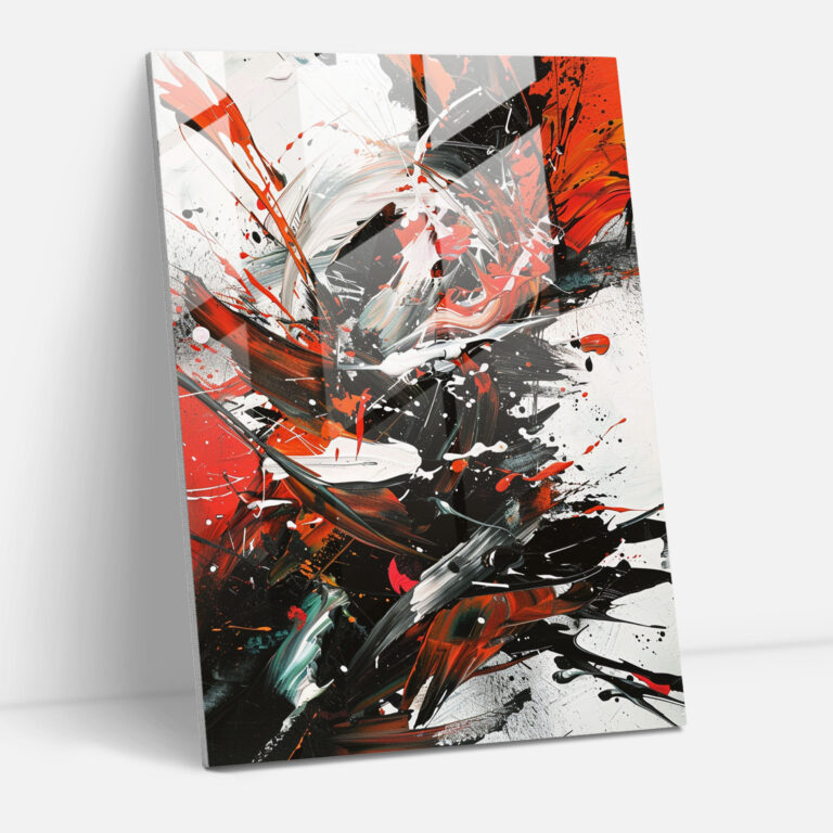 Abstract Expression Action Painting Glass Art - Action Painting, Glass Art, Home Decoration, Modern Art
